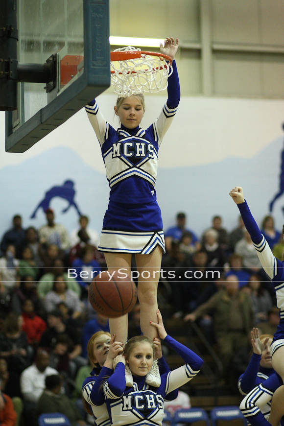 4-1042-0634 Lots of dunks tonight, even the cheerleaders got in on the dunking action....